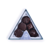 Rocky Mountain Chocolate’s peak box: 5 dark chocolates – Plain Caramel, Seafoam Dome, Sea Salt Toffee Peanut Butter Cup, Almond Mini Mogul, Sea Salt Almond Toffee Cluster. 