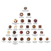 27 assorted christmas chocolates with names